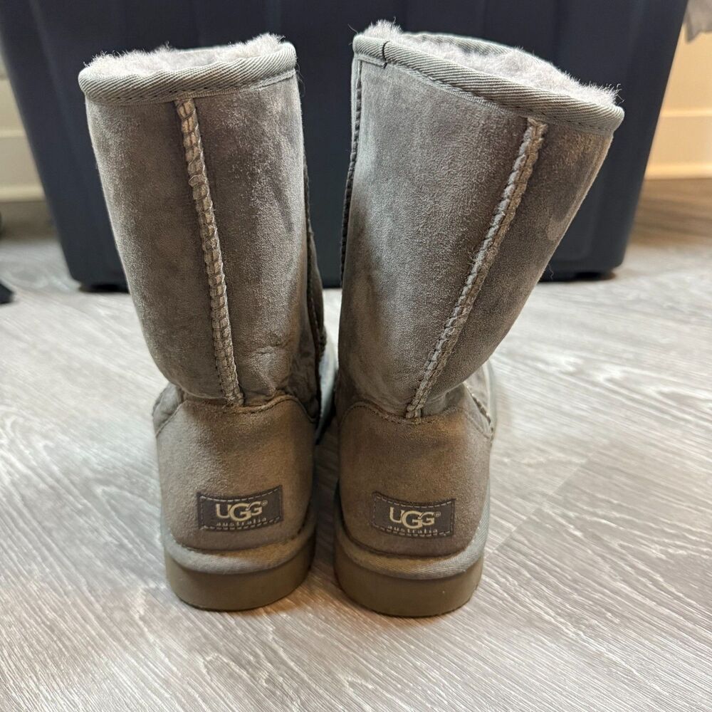 UGG Classic Short Boots Grey Suede Women's Size 10